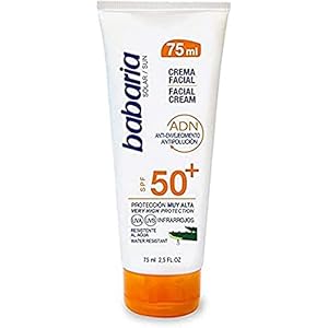 BABARIA – Crema Solar Facial 50+, 75 Ml | Todo Tipo De Pieles | Anti-envejecimiento 