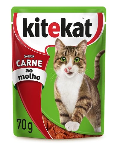 whiskas Ração Úmida Kitekat Sachê Para Gatos Adultos Carne 70 G