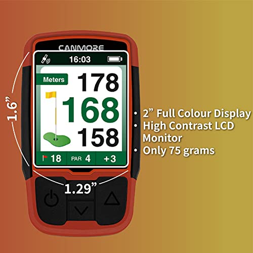 Canmore Handheld Golf Gps Hg200 - Water Resistant Full-Color Display With 38,000+ Essential Golf Course Data And Score Sheet - Free Courses Worldwide And Growing (Orange) #TOP5