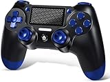 Wireless Controller per PS4, senza fili Controller per PS4/Slim/Pro/PC, con Pannello Touch, Jack Audio, Vibrazione e Sei-Assi Sensore giroscopico