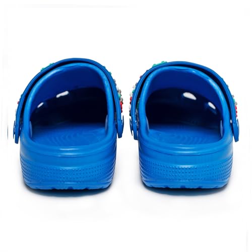 HEPPYMABBY Kids Boys Girls Slides Sandals Size 13 Non-Slip Novelty Clogs Boys Girls Garden Shoes Comfy Child Slipper for Beach Pool Shower Indoor Outdoor Sandals Red Green White — view 5