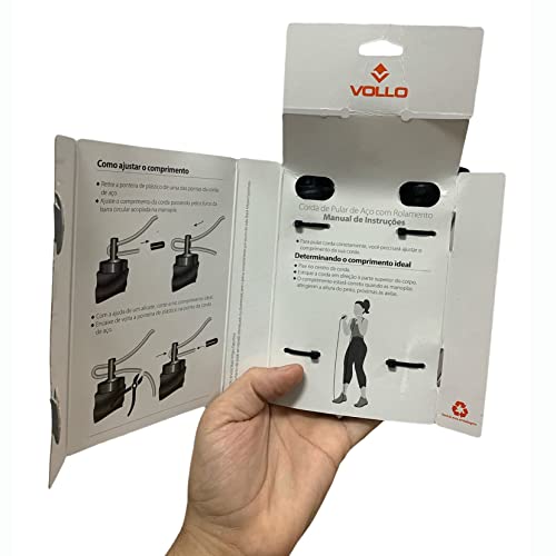 Corda de Pular Profissional de Aço Com Rolamento 3 Metros VP1045 Vollo
