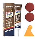 Boncart Wood Filler, 6.15 oz Paintable Wood Putty, Easy to Sand, Shrink & Crack Resistant, Quick Repair for Cracks, Holes and Damage (White)