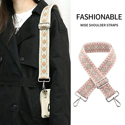 Verstellbar Taschengurt Breit,5CM Bunt Schultergurt für Taschen, Universal Tragegurt Damen Schulterriemen Trageriemen Geflecht Umhängegurt für Handtaschen DIY Zubehör 75-135CM. (KJ3-A8-LY-hunse)
