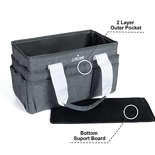 Jjring Craft Organizer Tote Bag, Art Storage Caddy With Multiple Pockets, Grey Sewing Bag For Art, Craft, Scrapbooking, School, Medical, And Office Supplies Storage #TOP2