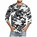 Mens 3/4 Sleeve Shirts Baseball Tshirt Three Quarter Sleeve Tie Dye Camouflage Jersey Crewneck Spring Summer Tees