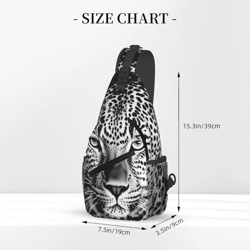 Pequeña mochila bandolera unisex color negro y blanco miniatura 3