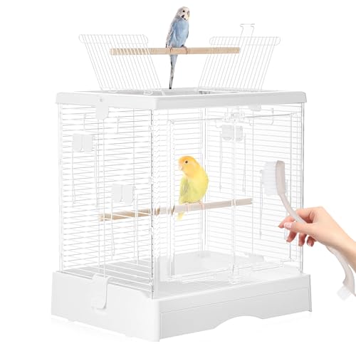 2 peças de limpador de gaiola de pássaro com duas cabeças de escova kit de escovas de limpeza de gai