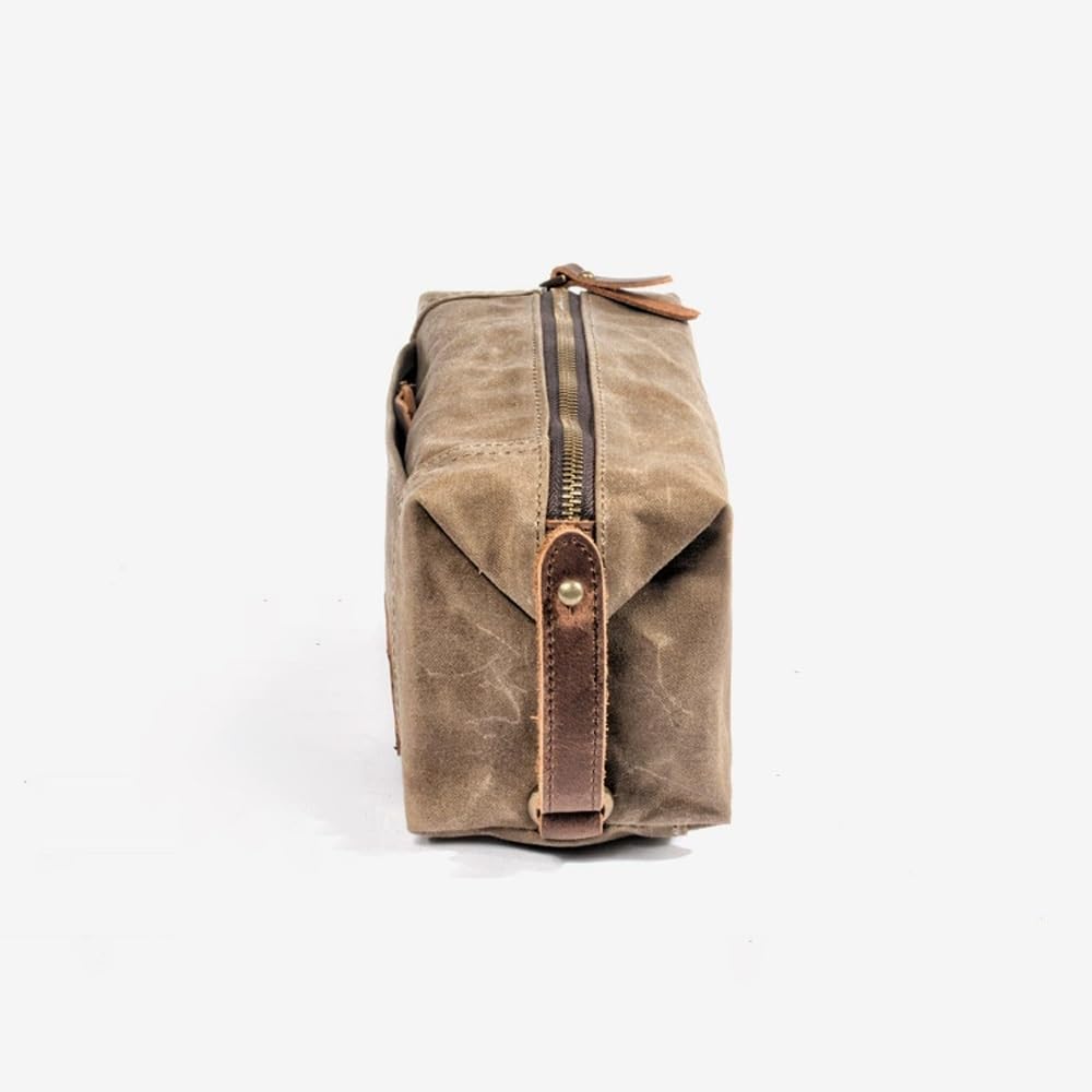 Neceser de Lona de Viaje para Hombre, Neceser Resistente al Agua para cosméticos, artículos de tocador, Afeitado, baño, artículos Esenciales de Viaje, Gran Capacidad