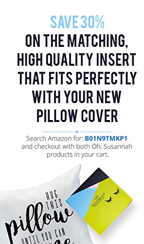 Oh, Susannah Tonight Not Tonight Reversible Throw Pillow Case Cover Fits 18x18 Insert Packaged in Gift Box Ideal for Bachelorette Party Bridal Shower Gifts for The Bride Unique