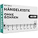 Hakenleiste für Küchenutensilien mit 8 Haken - Ohne Bohren - Selbstklebend - 40 cm