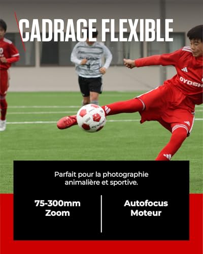 Objectif zoom Hybride Canon RF 75 300mm F4 5.6 pour Monture Canon R / RF Hybride - vue 7