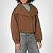 [BLANKNYC] Womens Cropped Tencel Quilted Jacket, Brown, Large US (40DJ6468QQ)