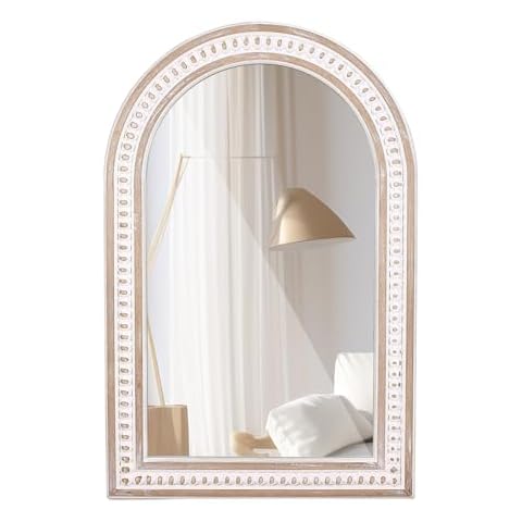 Decointo Arched Beaded Mirror Cover