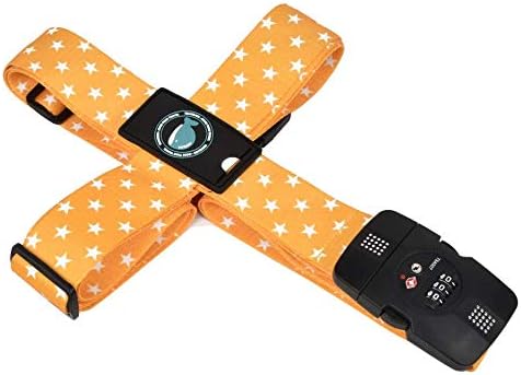 Amazon クロース Kroeus スーツケースベルト Tsaロック 十字型 トランクベルト ワンタッチ 旅行 出張 サイズ調整可 ネームタグ付 盗難防止 カラフル 5色 イエロー Kroeus クロース スーツケースベルト