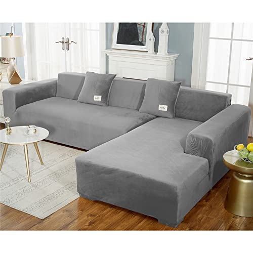 Housse de canapé modulaire extensible lavable en velours