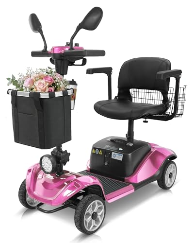 4-Wheel Mobility Scooter with Suspension&Phone...