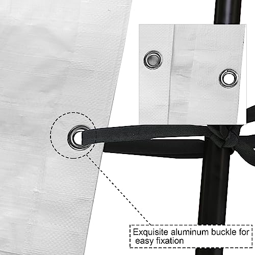 Starpyng TARP-WHITE-10MIL 10 Mil White 10X12 Feet Tarp-Heavy Duty Poly Tarpaulin-Waterproof Tarp thumb #4