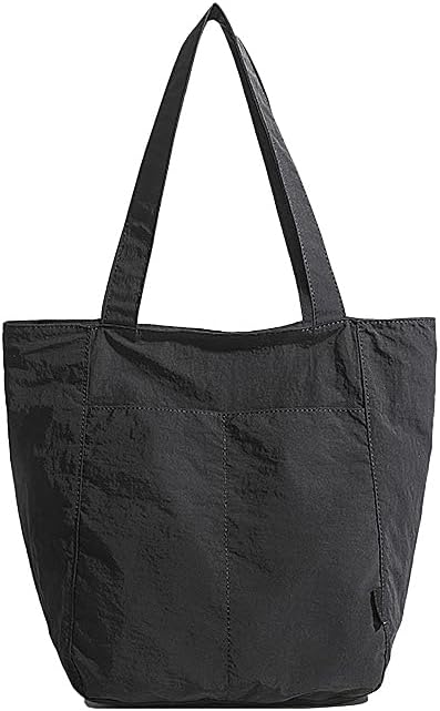 Women Lightweight Tote Bag Pockets Shopper Shoulder Bag - Water-Resistant Hobo Purse Zipper Daily Handbag