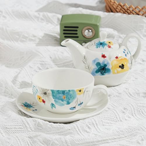 Tetera de cerámica de diseño tradicional STOBAZA con plato protector 6