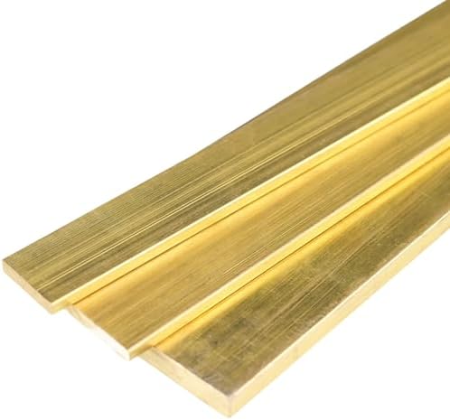 Brass Flat Bar Stock 2mm Thick, 12/14/15/16/18mm Wide, 500mm Long - Ideal for Knife Making, Crafts, DIY Projects, Durable Brass Plates for Metalworking
