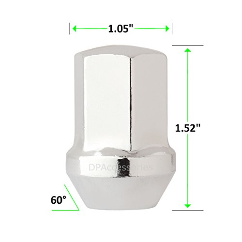 Dpaccessories Lcb3C8Hcoch04020 Set Of 20 Chrome Oem Style Lug Nuts - M14X1.5 Thread- 13/16" Hex - Replaces 6507826Aa #TOP2