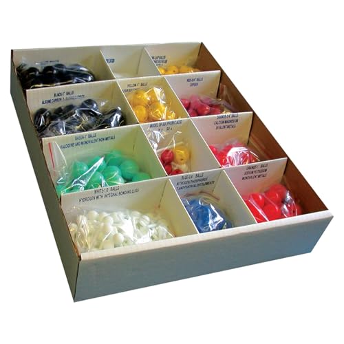Image of 1863 Molecular Model Deluxe Set - 520-Piece Chemistry Kit with Atoms, Bonds, and Sulfuric Acid Model - Includes Comprehensive Guide for Classroom or University Learning