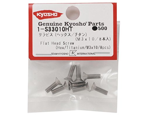 Image of Titanium Countersunk Head Hex Screws, M3 x 10, Pack of 8