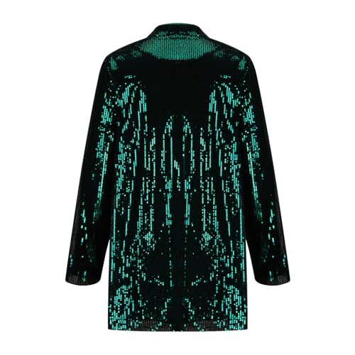 Women's Sequin Jackets Open Front Blazer Jacket Casual Long Sleeve Sparkly Cardigan Coat with Pocket 2024 Fashion3