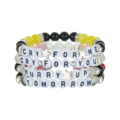 Punk Hurry Up Bracelet Cry for Me Concert Outfit Match Bracelet for Fans Gift Women Men