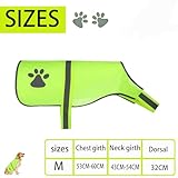 Reflektierende Sicherheitsweste für Hunde, Dog Safety Reflective Lightweight Vest, Wasserabweisend Hund Reflektierende Weste Hohe für Outdoor-Aktivitäten und Spaziergänge bei Dämmerung (Größe M)