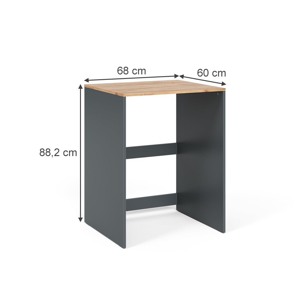 Vicco Armoire Machine à Laver Viktor, Anthracite/chêne doré, 68x88.2cm, pour Un Rangement Peu encombrant au-Dessus des Machines à Laver