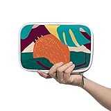 Ruchen Estuche grande para lápices de cosméticos, colorido contemporáneo, abstracto, floral, geométrico, gran capacidad, bolsa de papelería, 23 cm