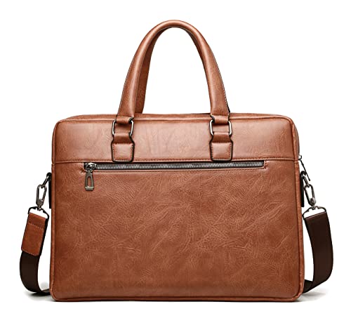 WEIXIER Sacos de couro masculinos para viagem Sacos de mão grandes para sacolas masculinas casuais (