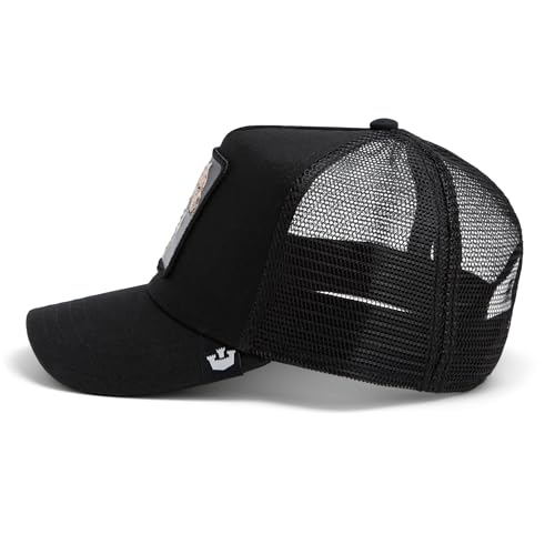 Image of Goorin Bros. The Farm Unisex Original Adjustable Snapback Trucker Hat, Black (The Flex Pitbull), One Size