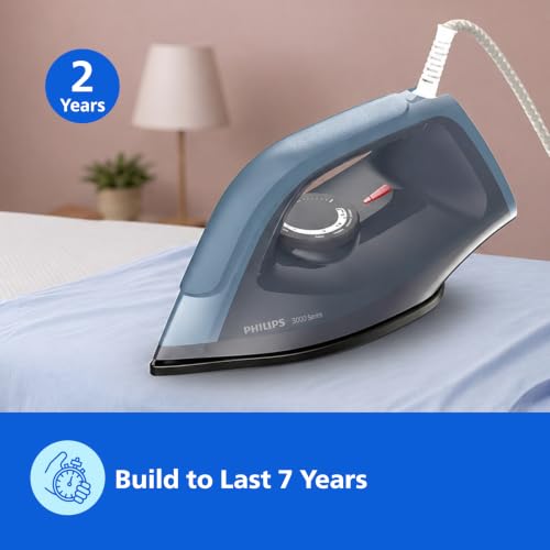Image of Philips DST0700 /00 Hi-Power Heavy Weight Dry IRON 1350 W - World's No 1 Ironing brand, Advanced Alloy Non Stick Soleplate, Fluidic Cool Touch Design, Ultra Powerful 1350 W Performance