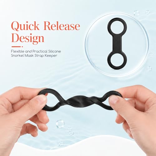 Jeffdad 4 Pcs Diving Snorkel Keeper, Clip de Silicona para Tubo de Máscara de Buceo miniatura 6