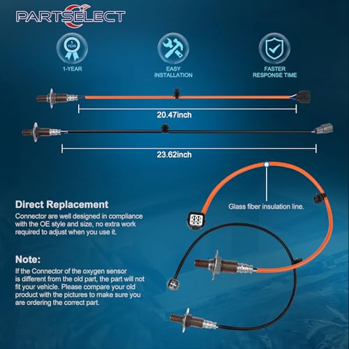 Set de 2 sensores de oxígeno para Subaru y Saab miniatura 4