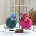 ink2055 Doll Keychains Fluffy Sleeping Baby Multi-colored Knitted Hat Wear Baby Key Ring for Women Pendant Keychains Unique for Hand Bag