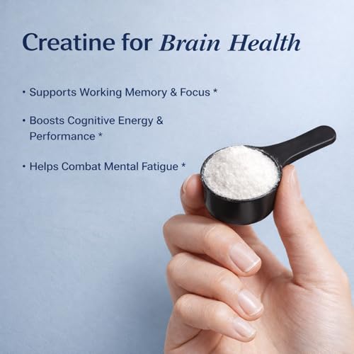 CreaBrainIQ High Dose Creatine Powder for Brain Health – 10g Per Serving – Supports Cognitive Energy, Focus & Mental Fatigue – Muscle Support – Unflavored Creatine Monohydrate – 45 Servings — view 4