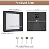 Califortree 5x5 Small Shadow Box Picture Frame with Soft Linen Back - Push Pins Included, Memory Shadow Box Display Case, Black