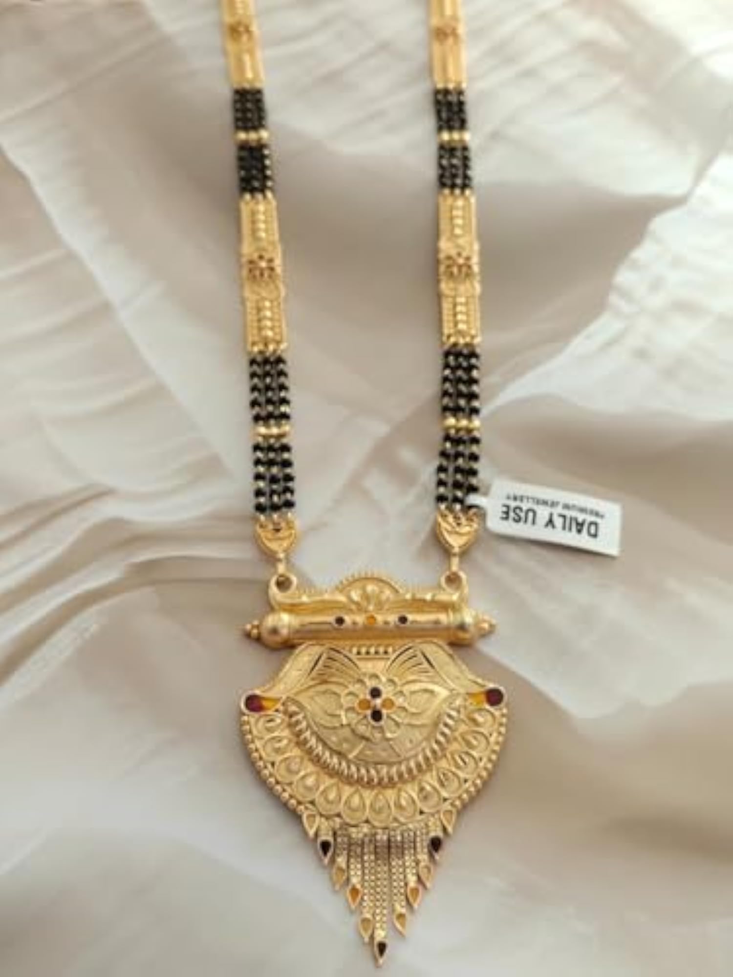Women's Designer Square Pendant Gold Mangalsutra