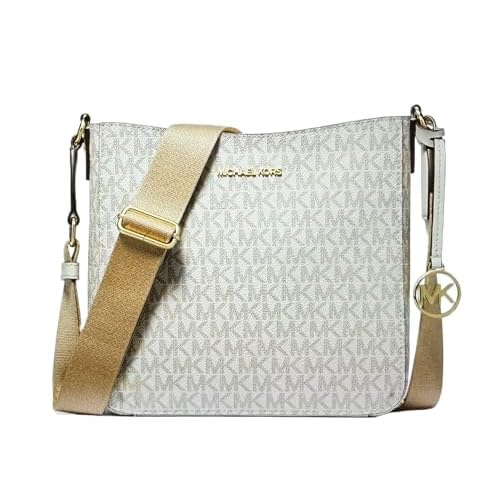 Michael Kors Small Leather Crossbody Bag (Light Cream)