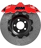 Bremssattel Aufkleber Performance 4 Stück Hitzebeständig Sport Sticker Auto Aufkleber Tuning JDM Wetterfest Power (Schwarz)