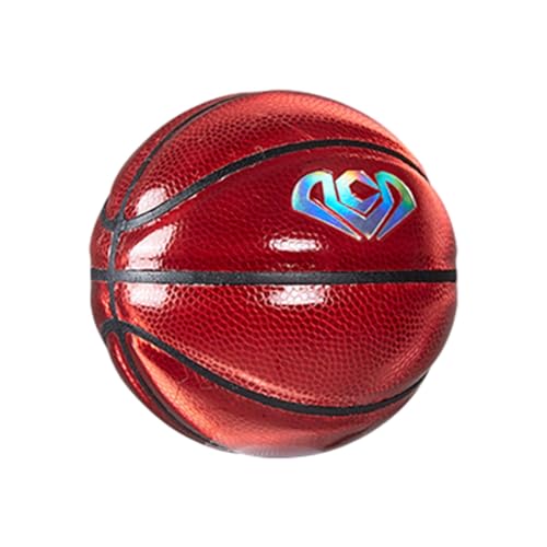 Balón de baloncesto reflectante cuero PU talla 1 luminoso exterior