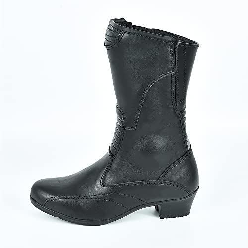 Jet Damen Motorradstiefel Leder Wasserdicht Reflexeinsätze Flexible Passform FIORE (EU 38)