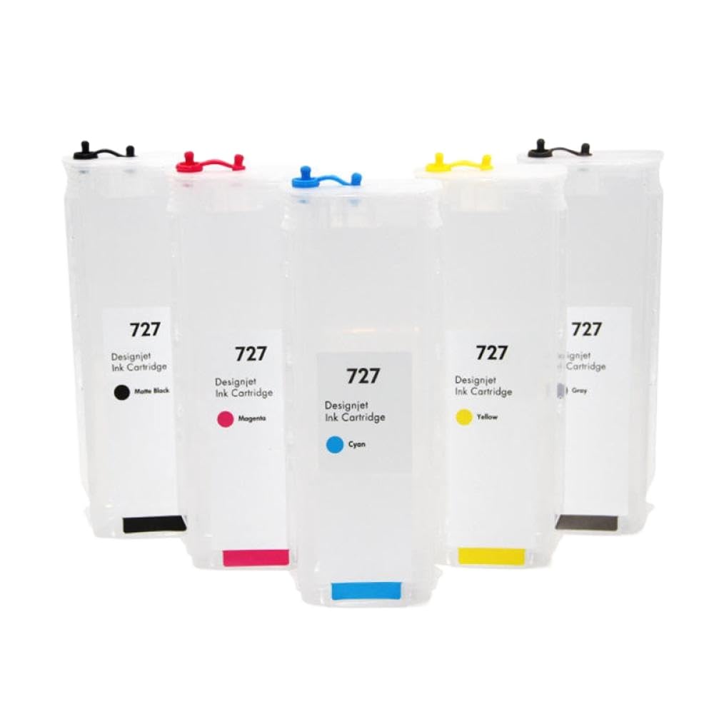 Cartucho vacío 727 recargable de gran capacidad para plotter T930 2