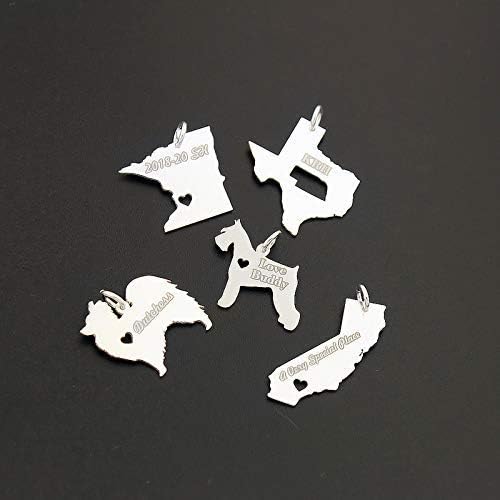 Jamaica necklace engravable sterling silver personalized i love Jamaica Country necklace heart, Box style chain long distance relation gift - Image 3