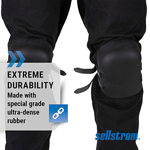 Image of Sellstrom KneePro Professional Roofers Kneepads for Roofing, Men & Women | Knee Pads for Roofing, Ultra-Dense Thick Foam Cushion, Heat-Resistant Non-Marking Rubber, No-Slip Double Leather Straps
