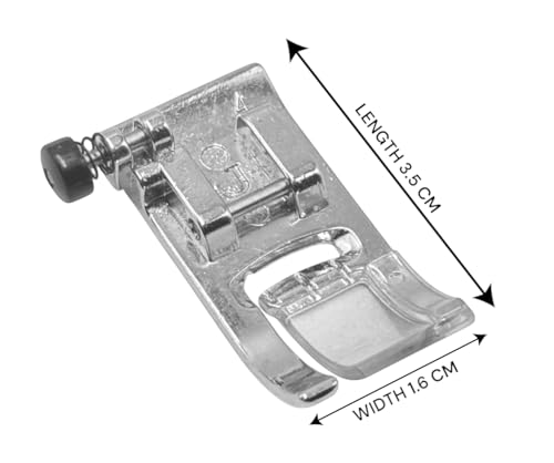 Image of ZENITH Zig Zag J Screw Pressure Foot Snap on Type for Automatic Electric Low Shank Sewing Machines Suitable for Usha Janome Brother Singer etc Steel Finish
